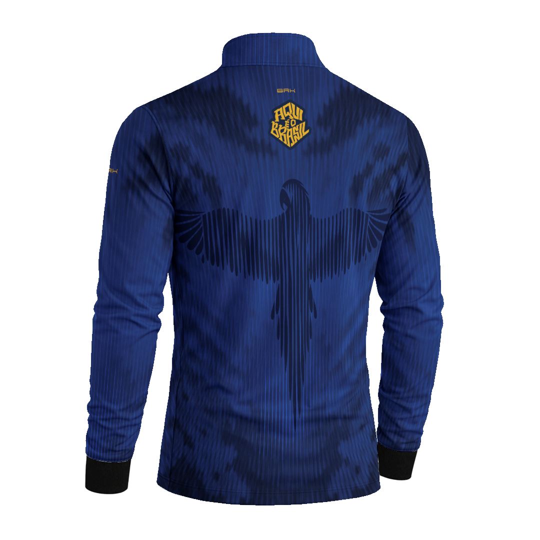 Camisa Brk Aqui é o Brasil Arara Azul com Proteção Solar UV50+ - Brk Agro