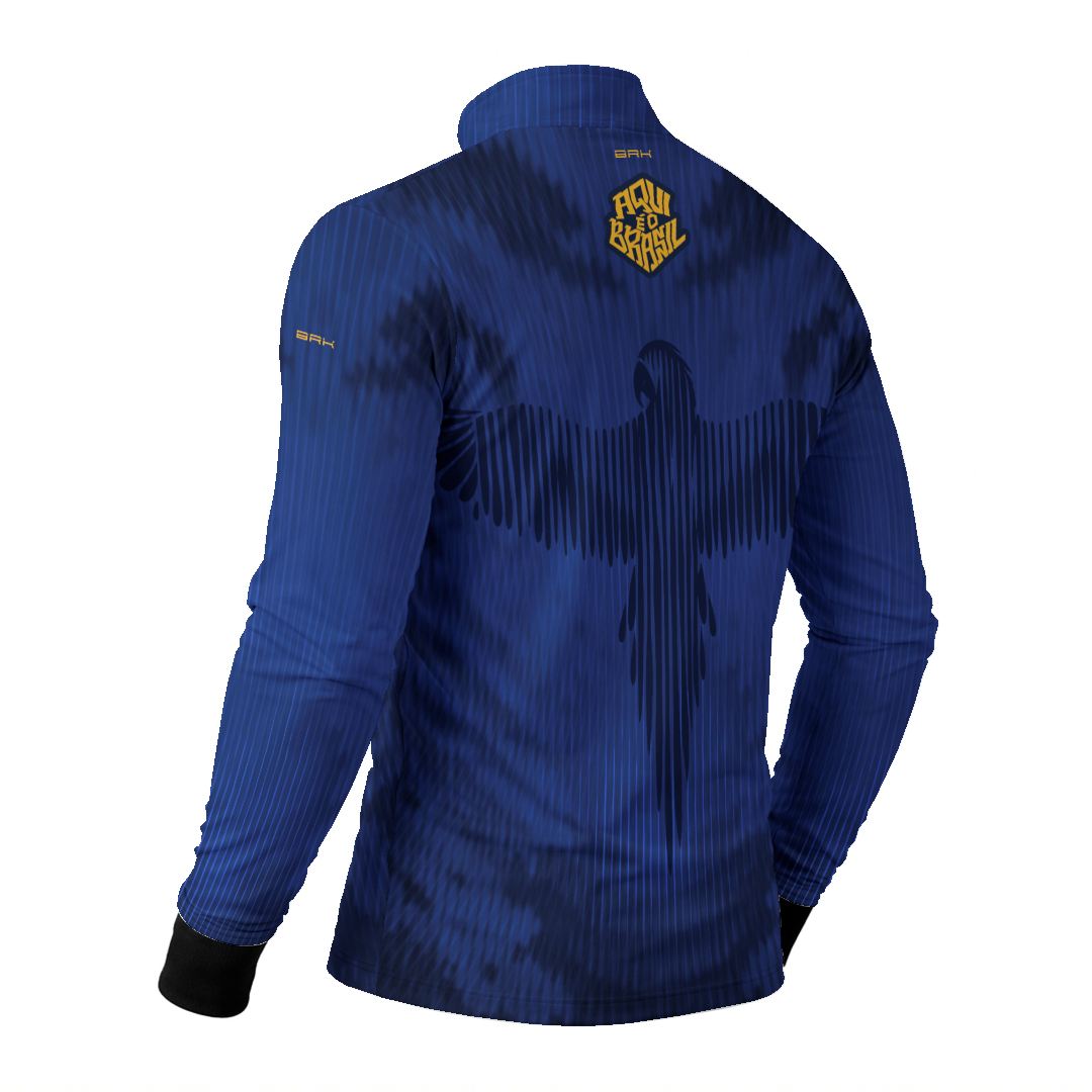 Camisa Brk Aqui é o Brasil Arara Azul com Proteção Solar UV50+ - Brk Agro