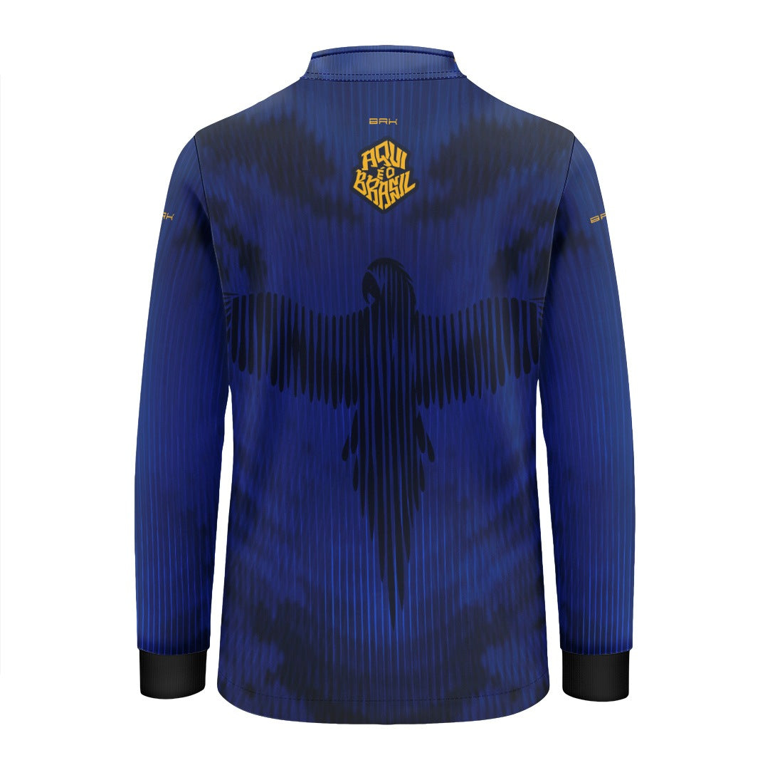 Camisa Brk Infantil Aqui é o Brasil Arara Azul com Proteção Solar UV50+ - Brk Agro