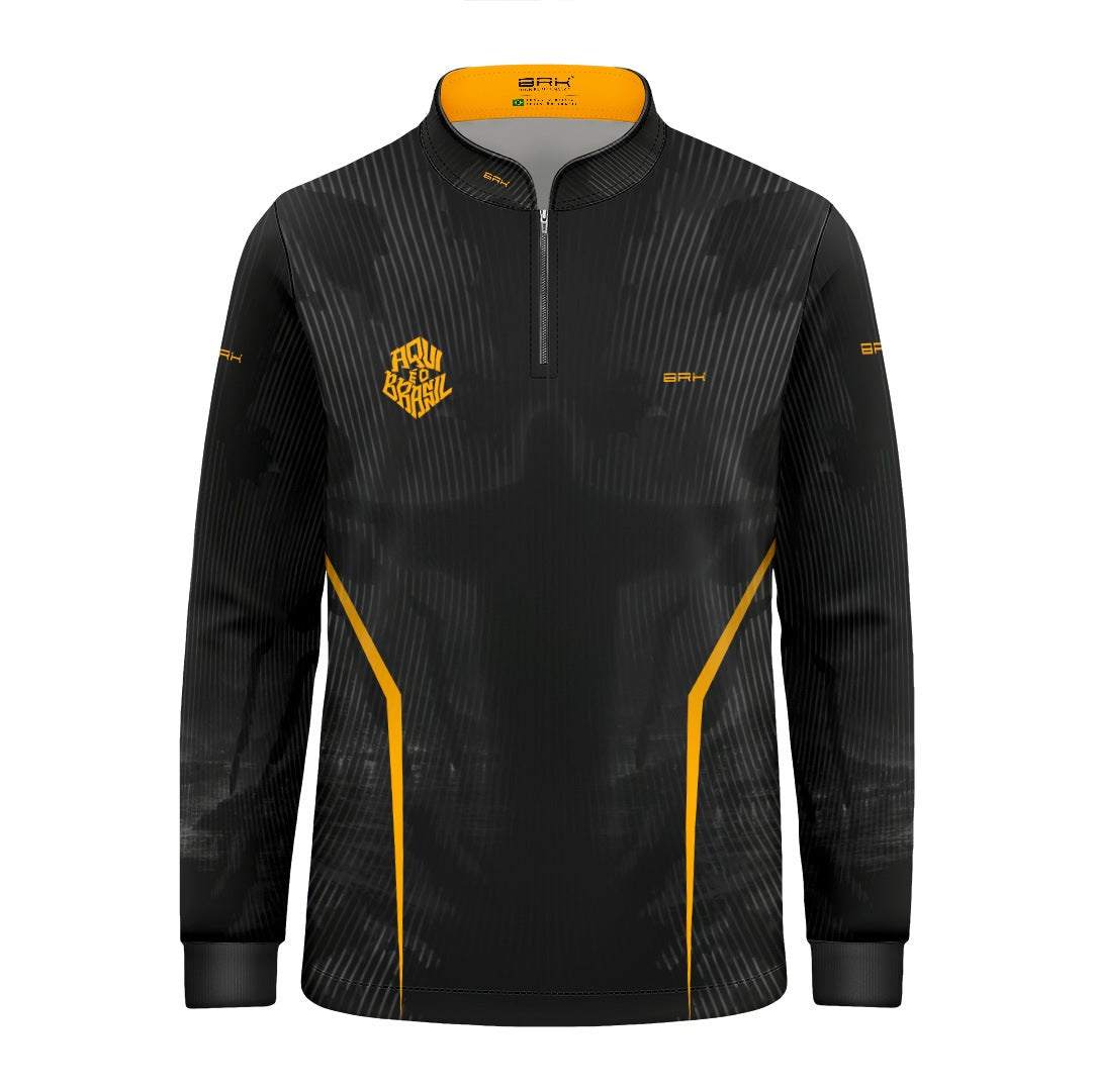 Camisa Brk Infantil Aqui é o Brasil Cristo Redentor Preta com Proteção Solar UV50+ - Brk Agro