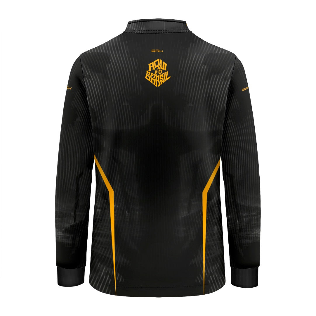 Camisa Brk Infantil Aqui é o Brasil Cristo Redentor Preta com Proteção Solar UV50+ - Brk Agro