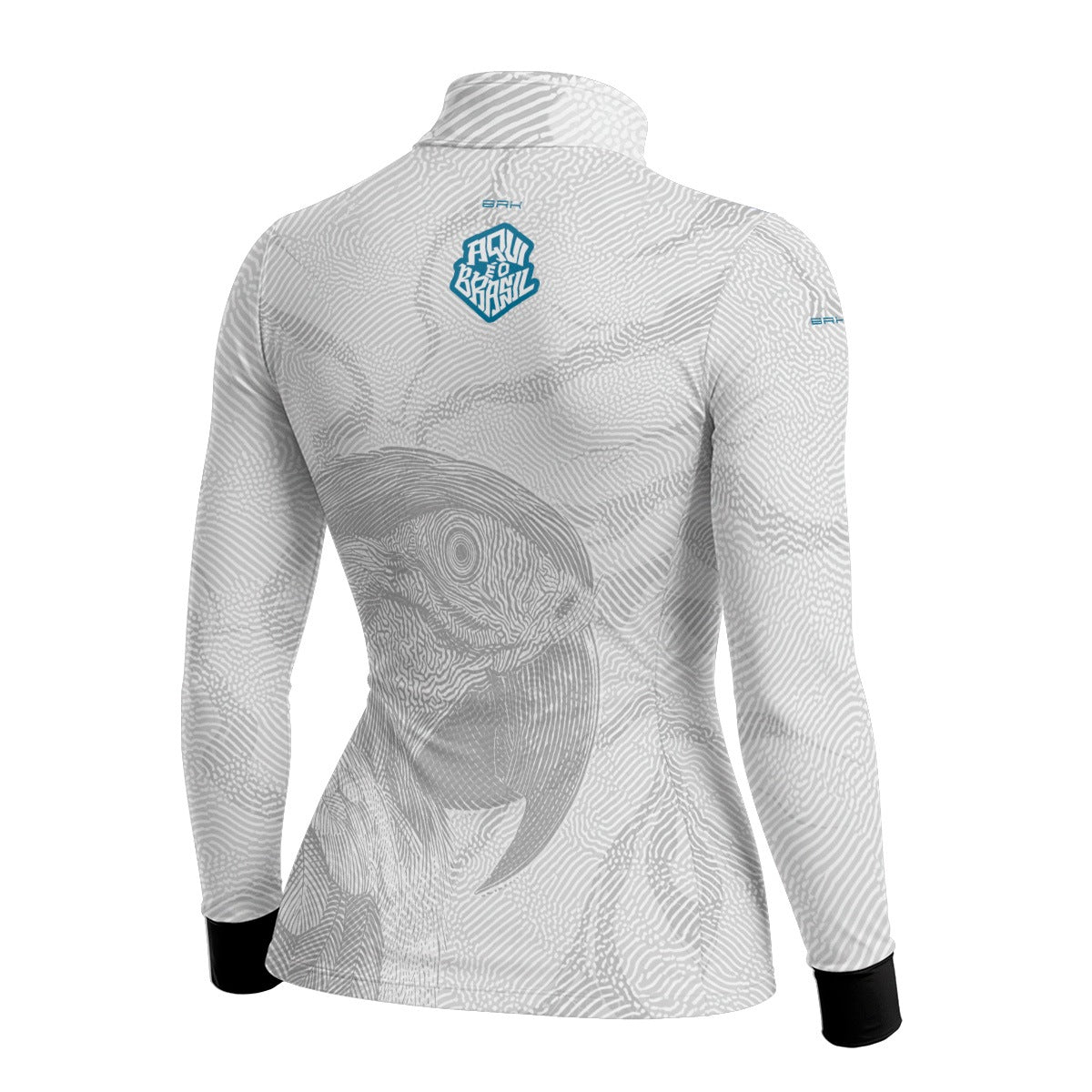 Camisa Brk Feminina Aqui é o Brasil Arara Sombreada Branca com Proteção Solar UV50+ - Brk Agro