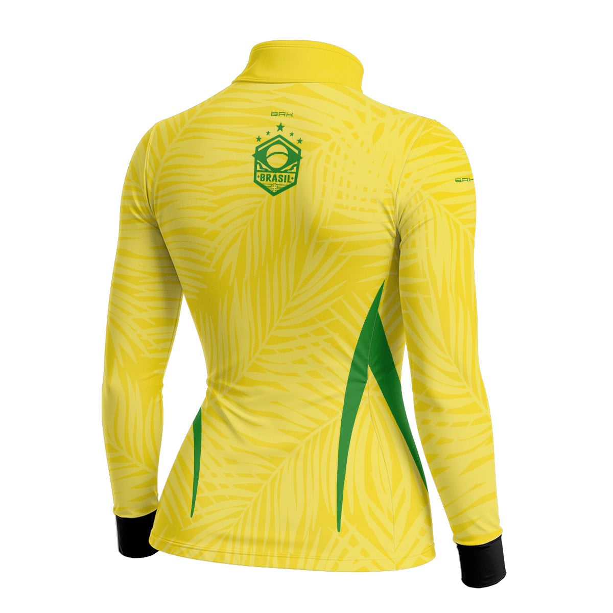 Camisa Brk Feminina Aqui é o Brasil Tropical Amarela com Proteção Solar UV50+ - Brk Agro