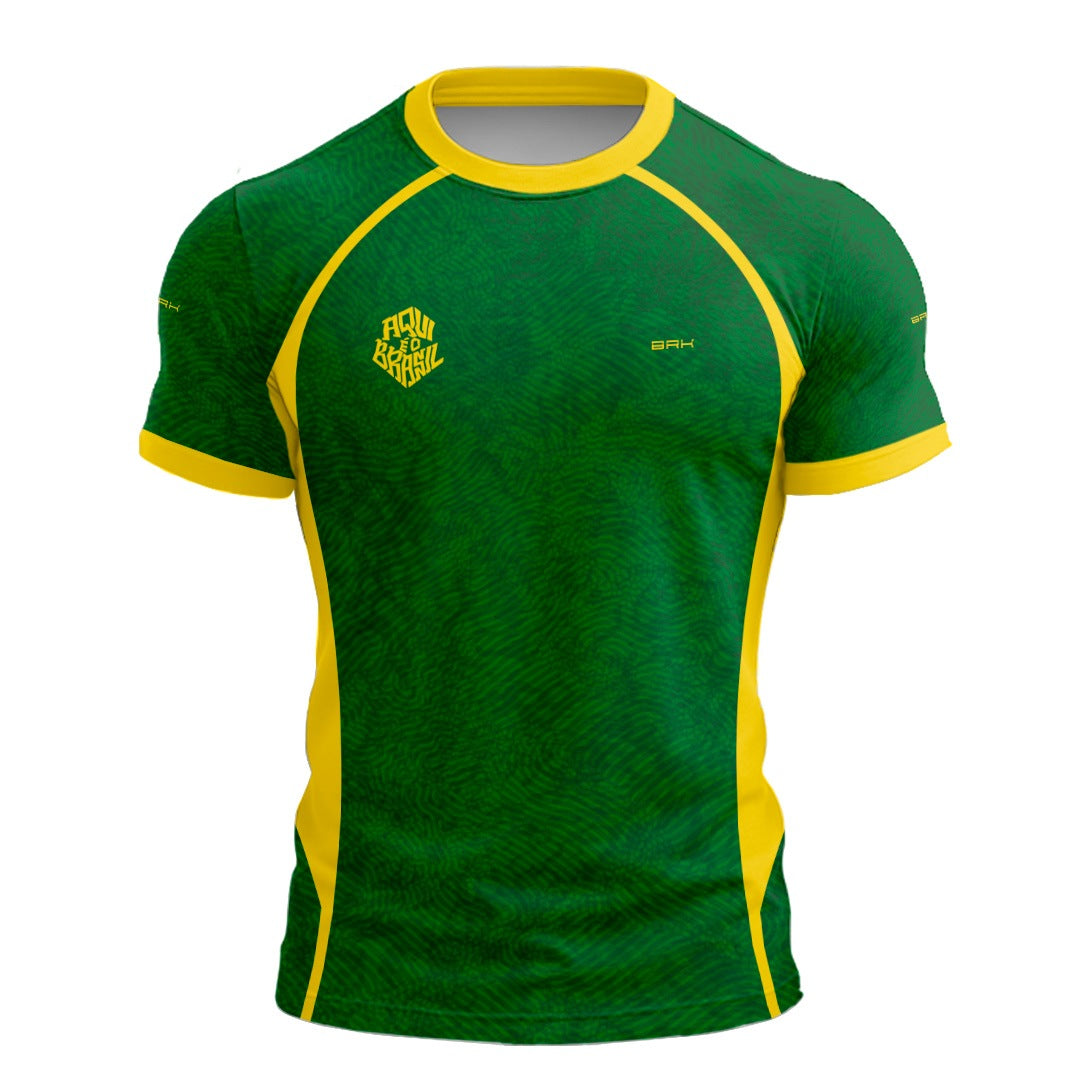 Camisa Casual Brk Aqui é o Brasil Digital Verde com Proteção Solar UV50+ - Brk Agro