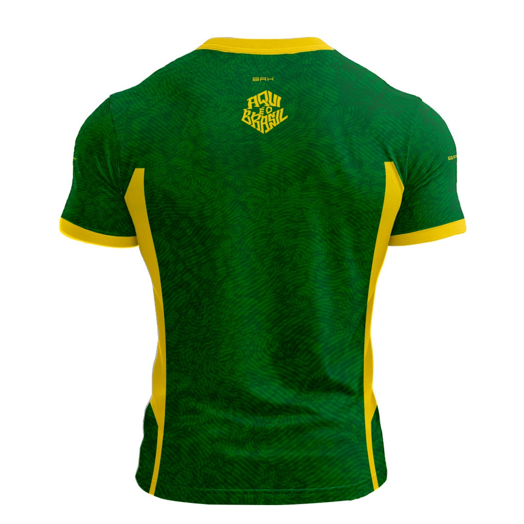 Camisa Casual Brk Aqui é o Brasil Digital Verde com Proteção Solar UV50+ - Brk Agro