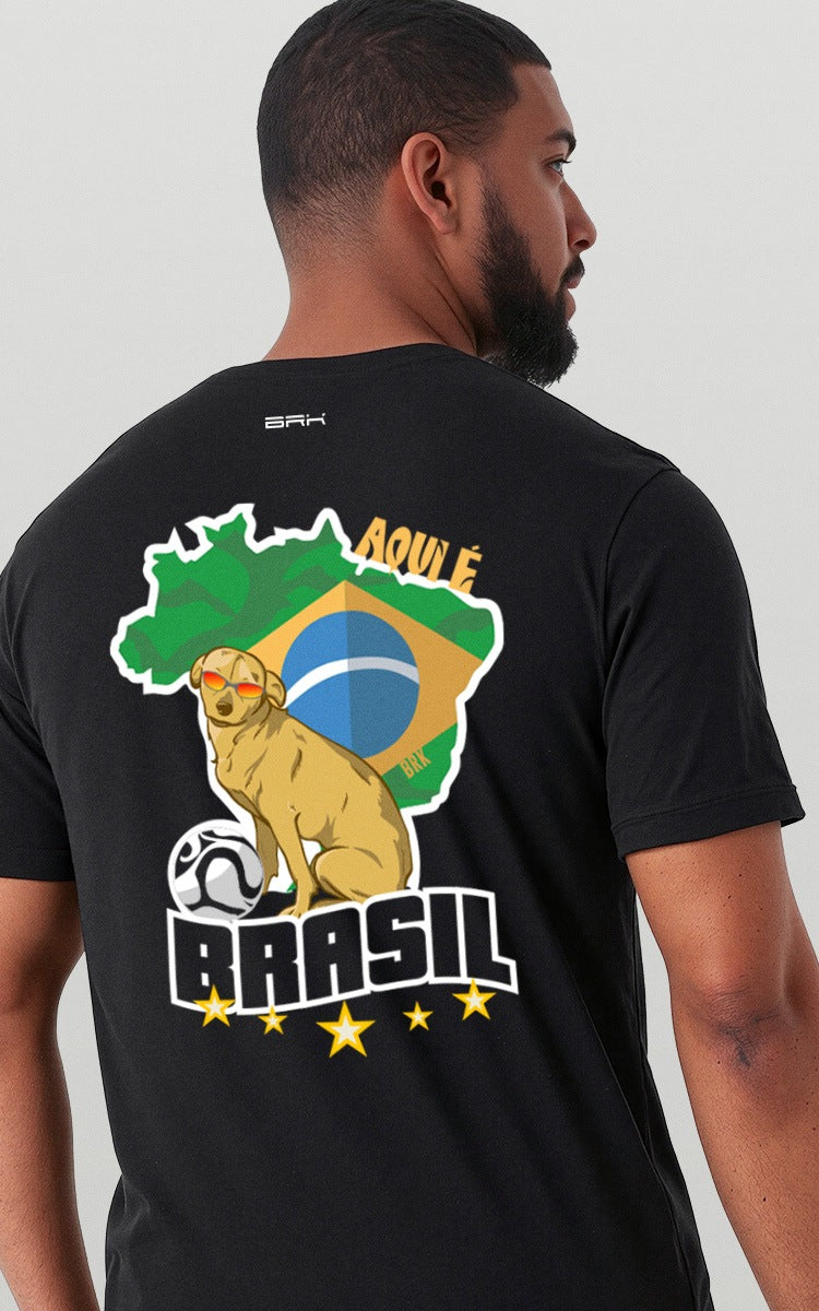 Camiseta Básica de Algodão Brk Aqui é o Brasil - Brk Agro