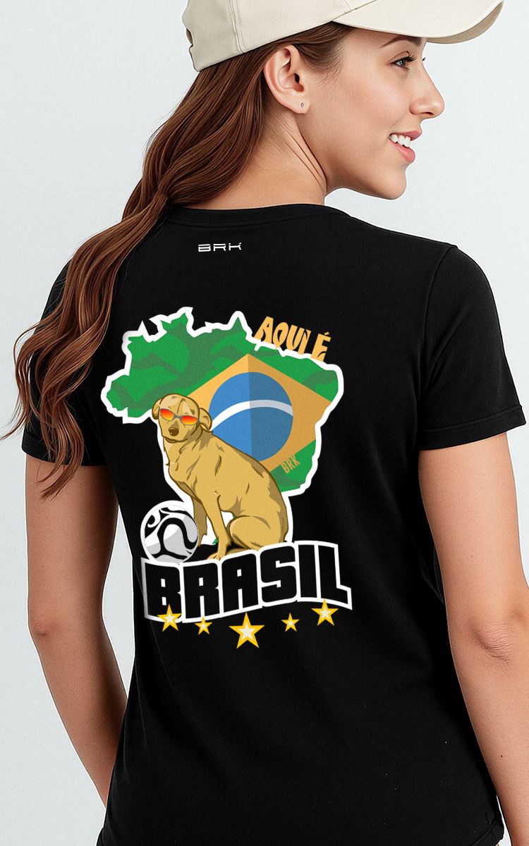 Camiseta Básica de Algodão Brk Aqui é Brasil - Brk Agro