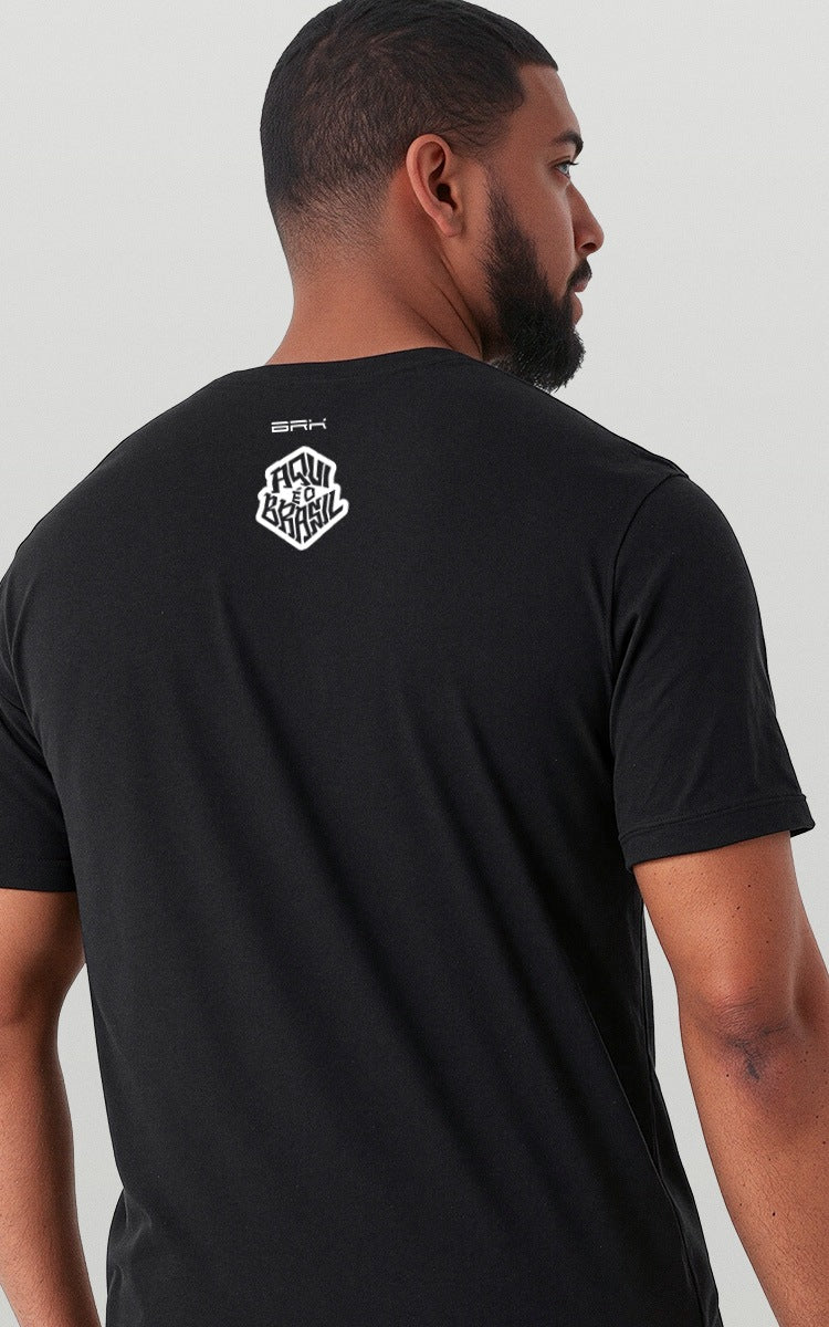 Camiseta Básica de Algodão Brk Aqui é o Brasil Bandeira - Brk Agro