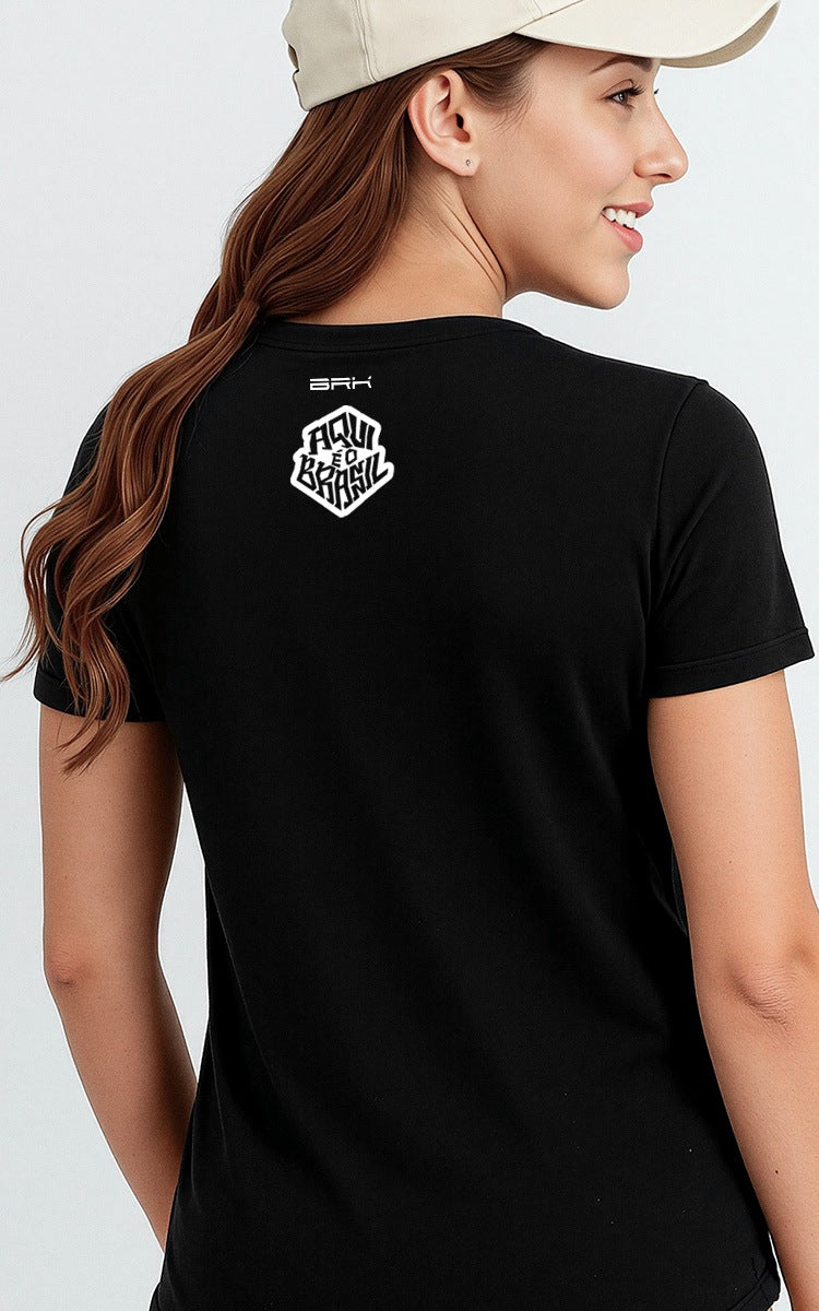 Camiseta Básica de Algodão Brk Aqui é o Brasil Bandeira - Brk Agro