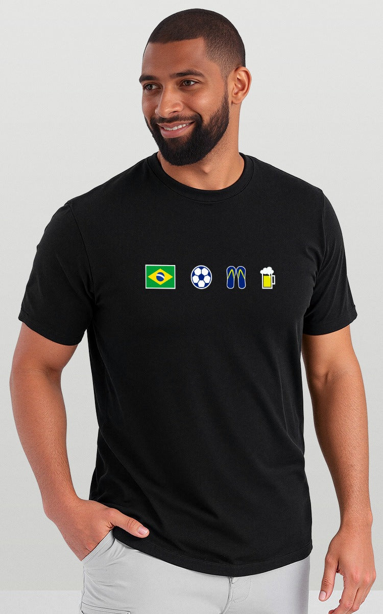 Camiseta Básica de Algodão Brk  Brasil Ícones - Brk Agro