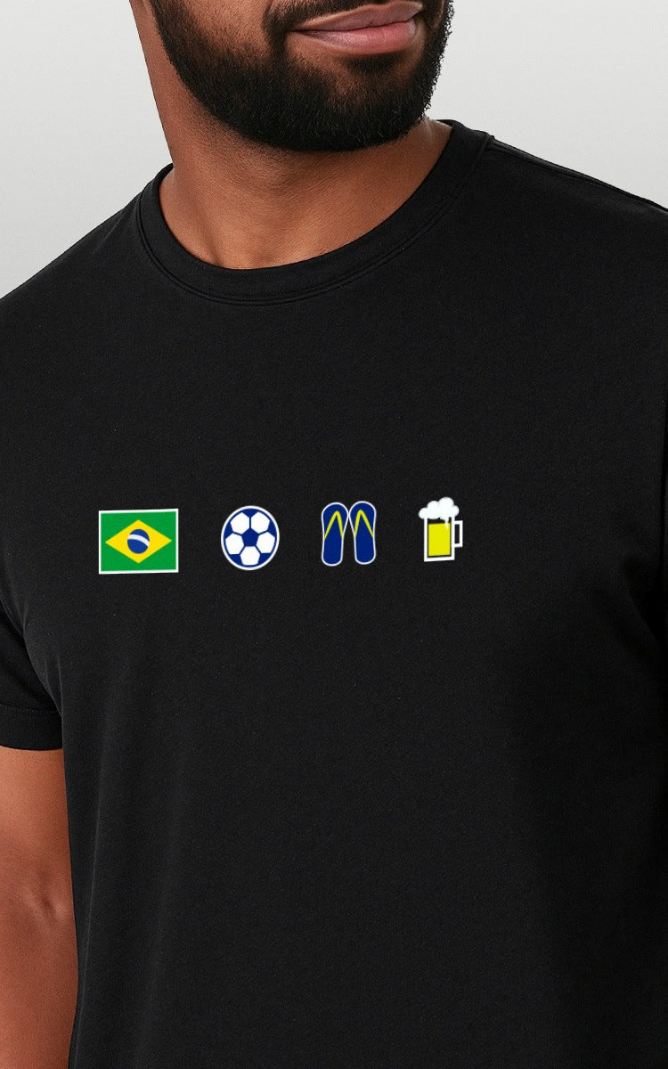 Camiseta Básica de Algodão Brk  Brasil Ícones - Brk Agro