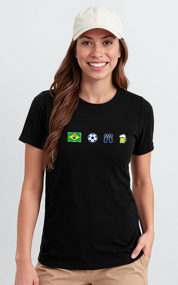 Camiseta Básica de Algodão Brk  Brasil Ícones - Brk Agro