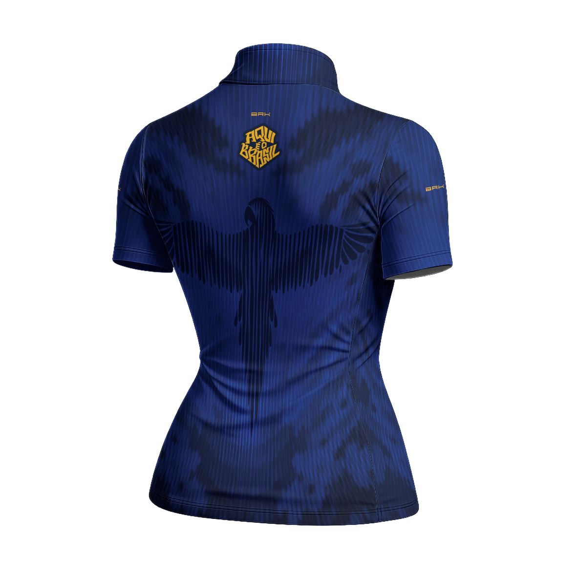 Camiseta Brk Feminina Aqui é o Brasil Arara Azul com Proteção Solar UV50+ - Brk Agro