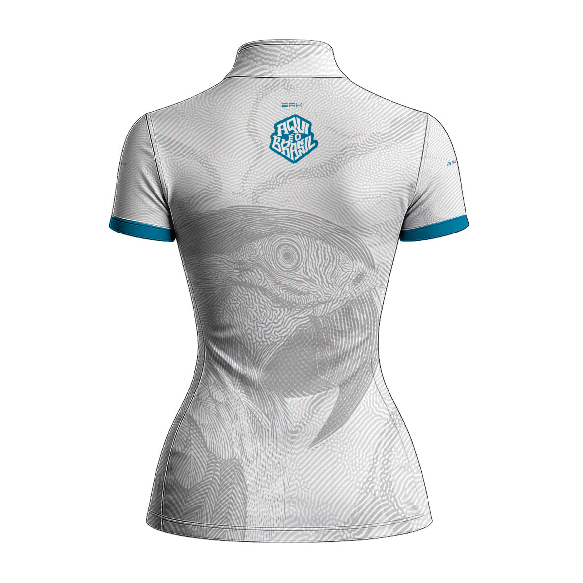 Camiseta Brk Feminina Aqui é o Brasil Arara Sombreada Branca com Proteção Solar UV50+ - Brk Agro