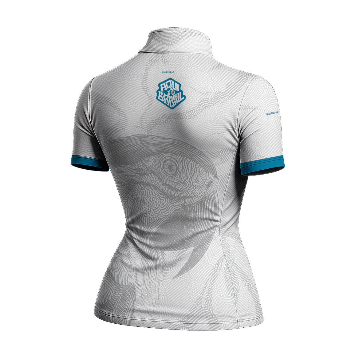 Camiseta Brk Feminina Aqui é o Brasil Arara Sombreada Branca com Proteção Solar UV50+ - Brk Agro