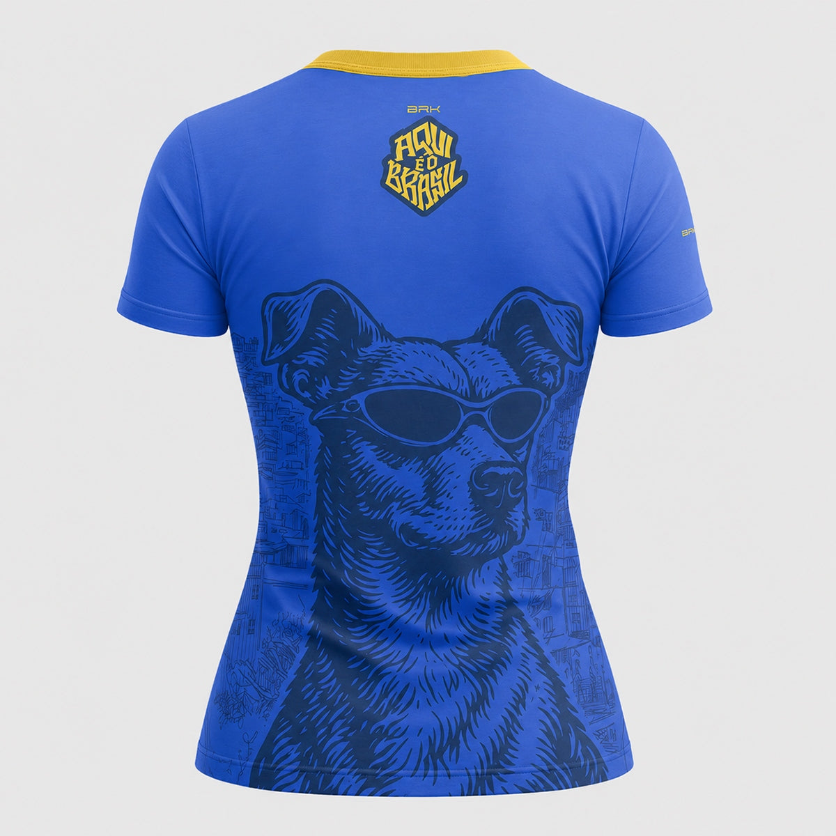 Camisa Casual Feminina Brk Aqui é o Brasil Caramelo de Óculos Azul com Proteção Solar UV50+ - Brk Agro