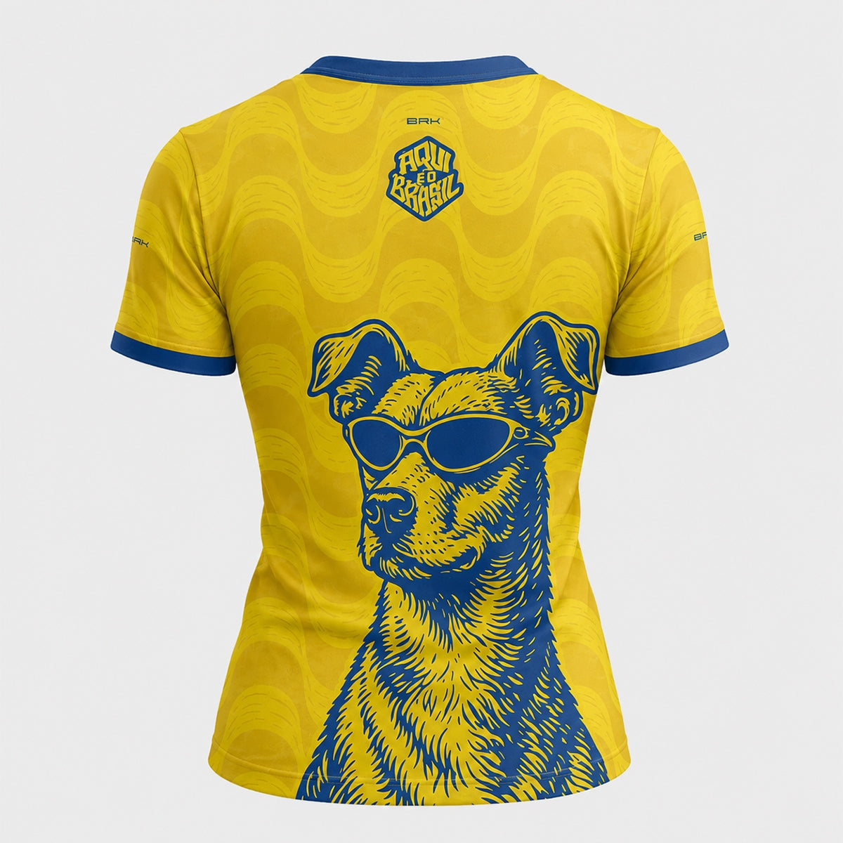 Camisa Casual Feminina Brk Aqui é o Brasil Caramelo de Óculos Amarelo com Proteção Solar UV50+ - Brk Agro