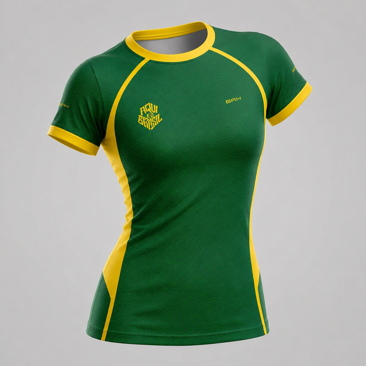 Camisa Casual Feminina Brk Aqui é o Brasil Digital Verde com Proteção Solar UV50+ - Brk Agro