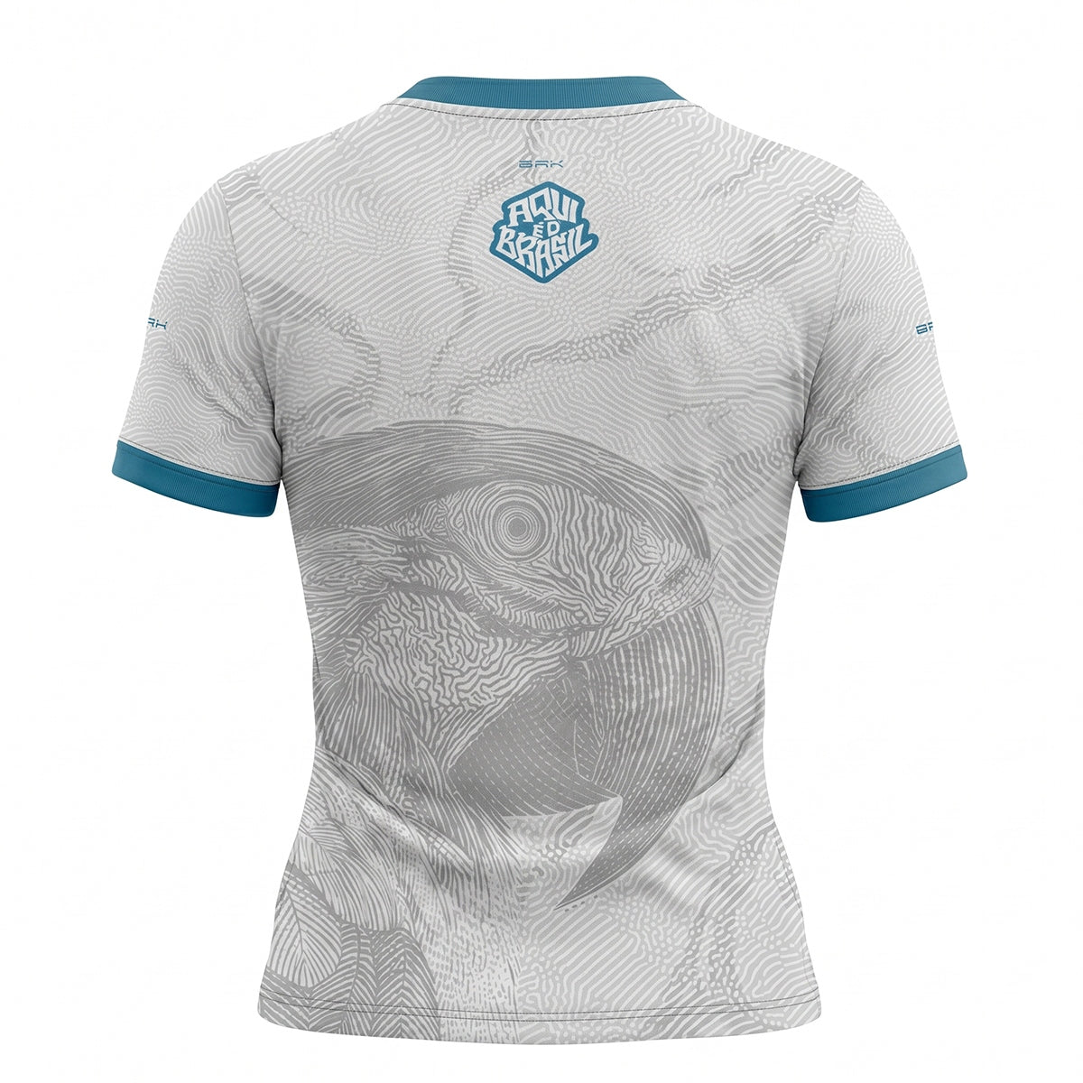 Camisa Casual Feminina Brk Aqui é o Brasil Arara Sombreada Branca com Proteção Solar UV50+ - Brk Agro