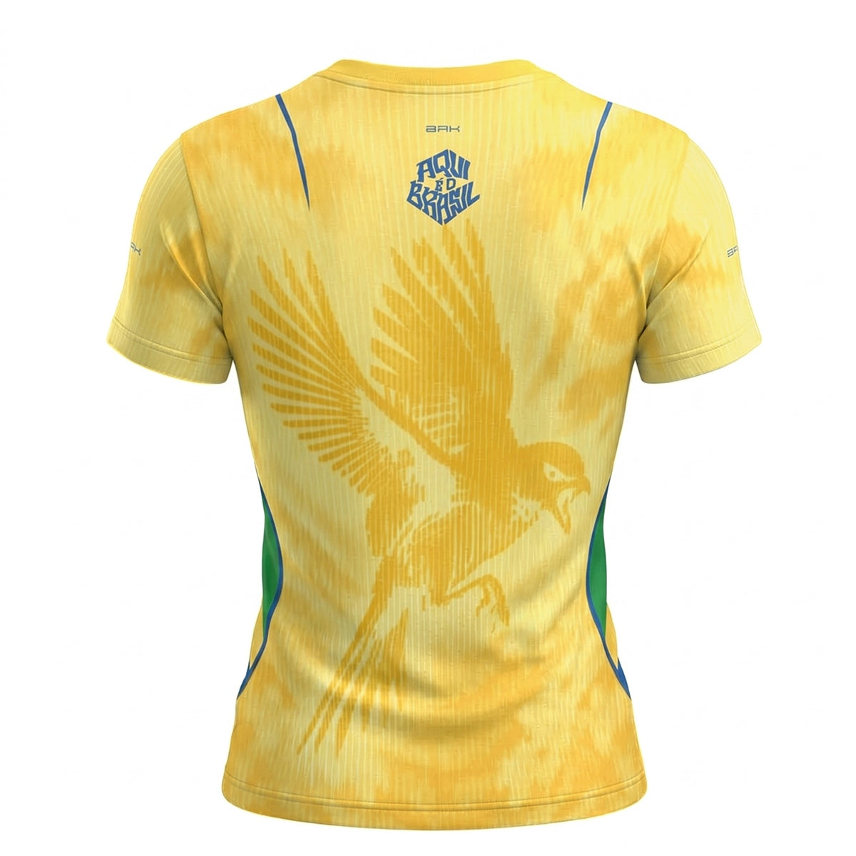Camisa Casual Feminina Brk Aqui é o Brasil Beija-Flor Sombreado Amarela com Proteção Solar UV50+ - Brk Agro
