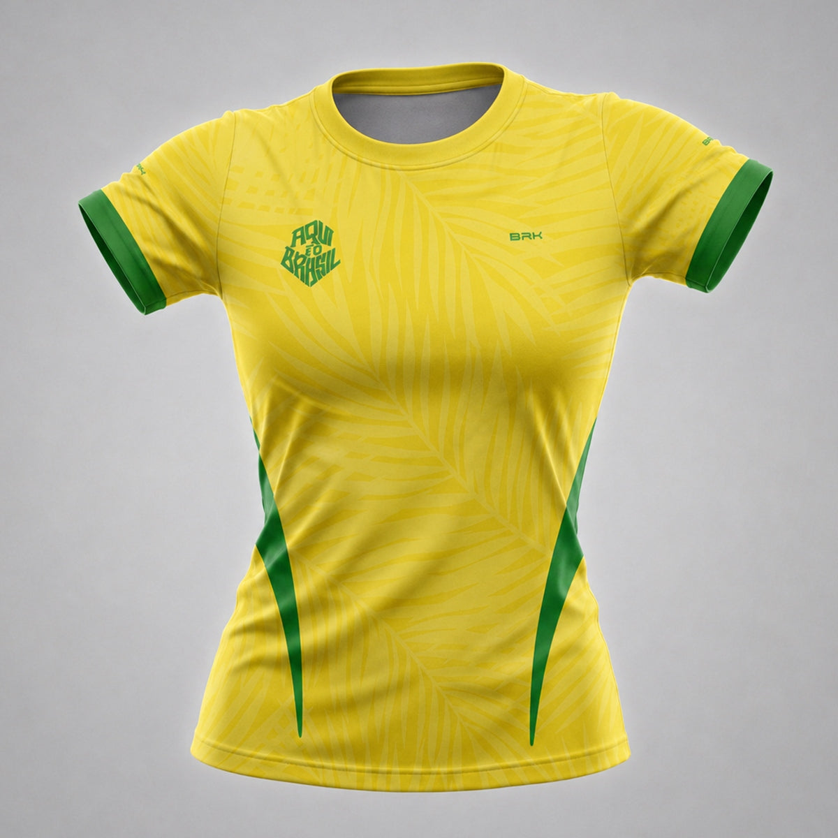 Camisa Brk Aqui é o Brasil Tropical Amarela com Proteção Solar UV50+ - Brk Agro