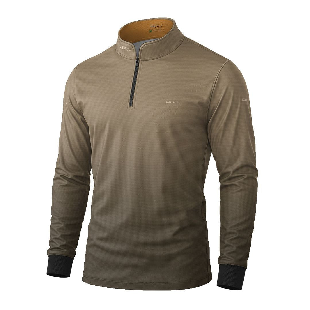 Camisa Agro Brk Dia dos Pais Pai Feito de Terra e Coragem Caqui com Proteção Solar UV50+