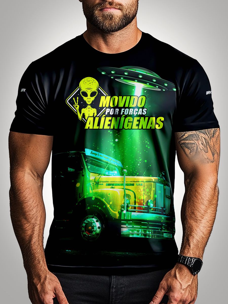 Camiseta Agro Brk Movido Por Forças Alienígenas com Proteção Solar UV50+ - Brk Agro