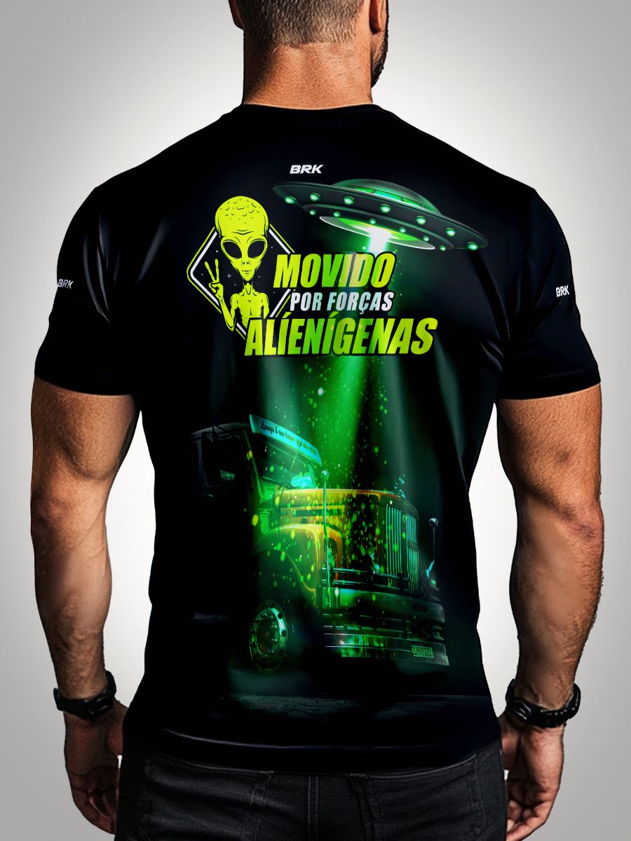 Camiseta Agro Brk Movido Por Forças Alienígenas com Proteção Solar UV50+ - Brk Agro