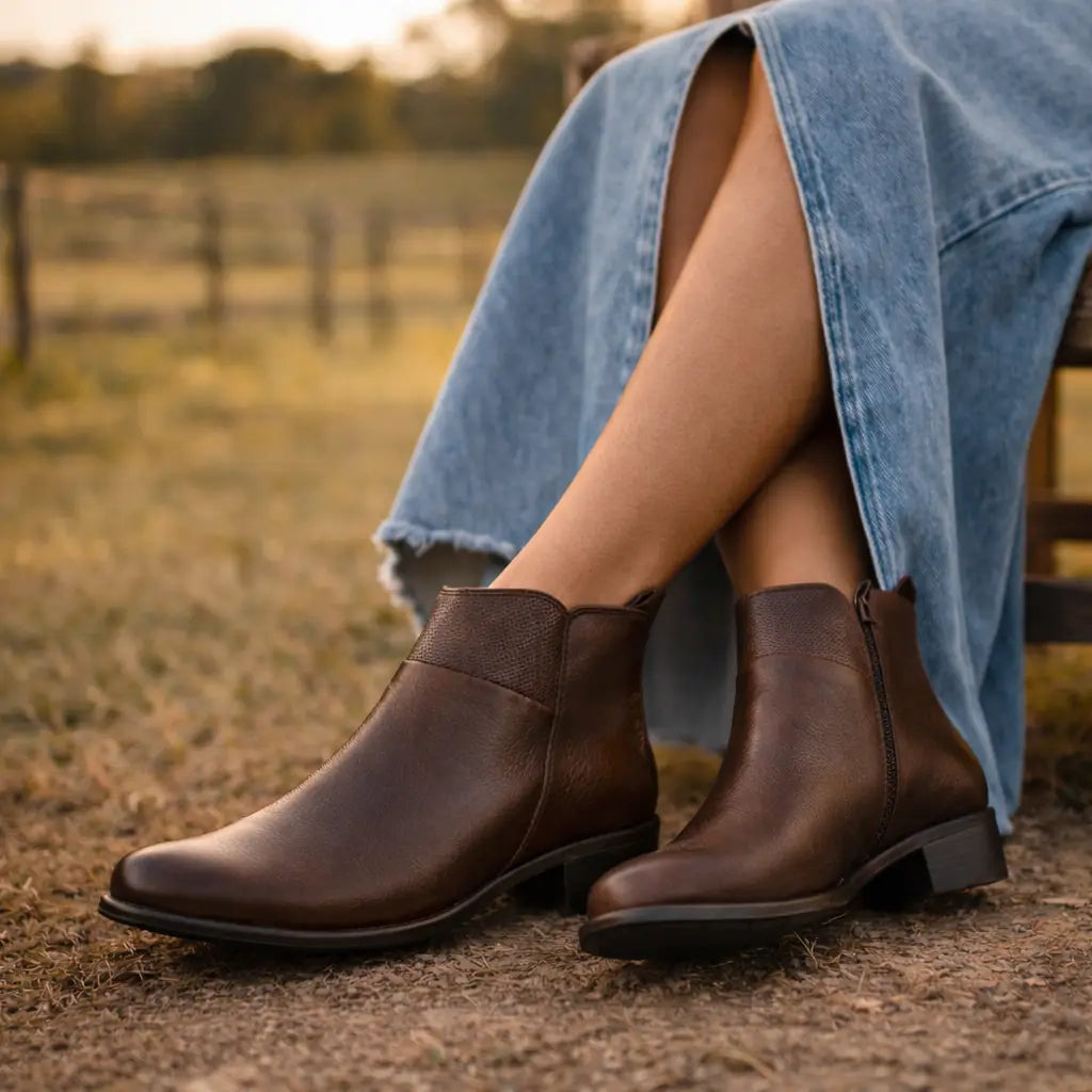 Botina Feminina Stella Chocolate Brk Agro
