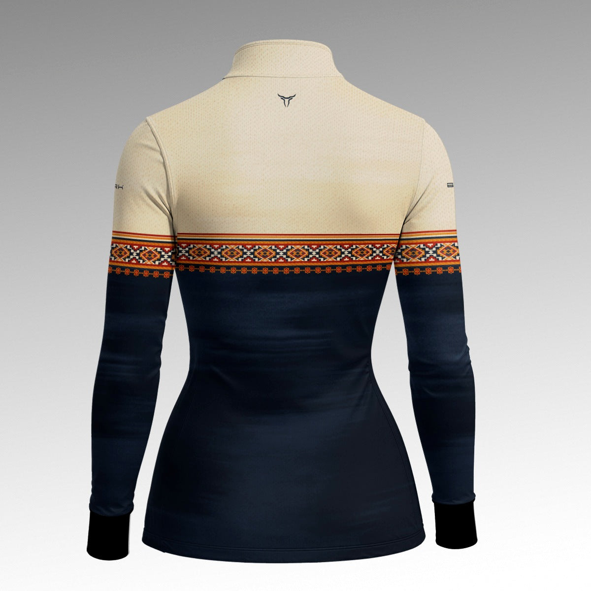Camisa Feminina Agro Bege Azul Apache com UV50