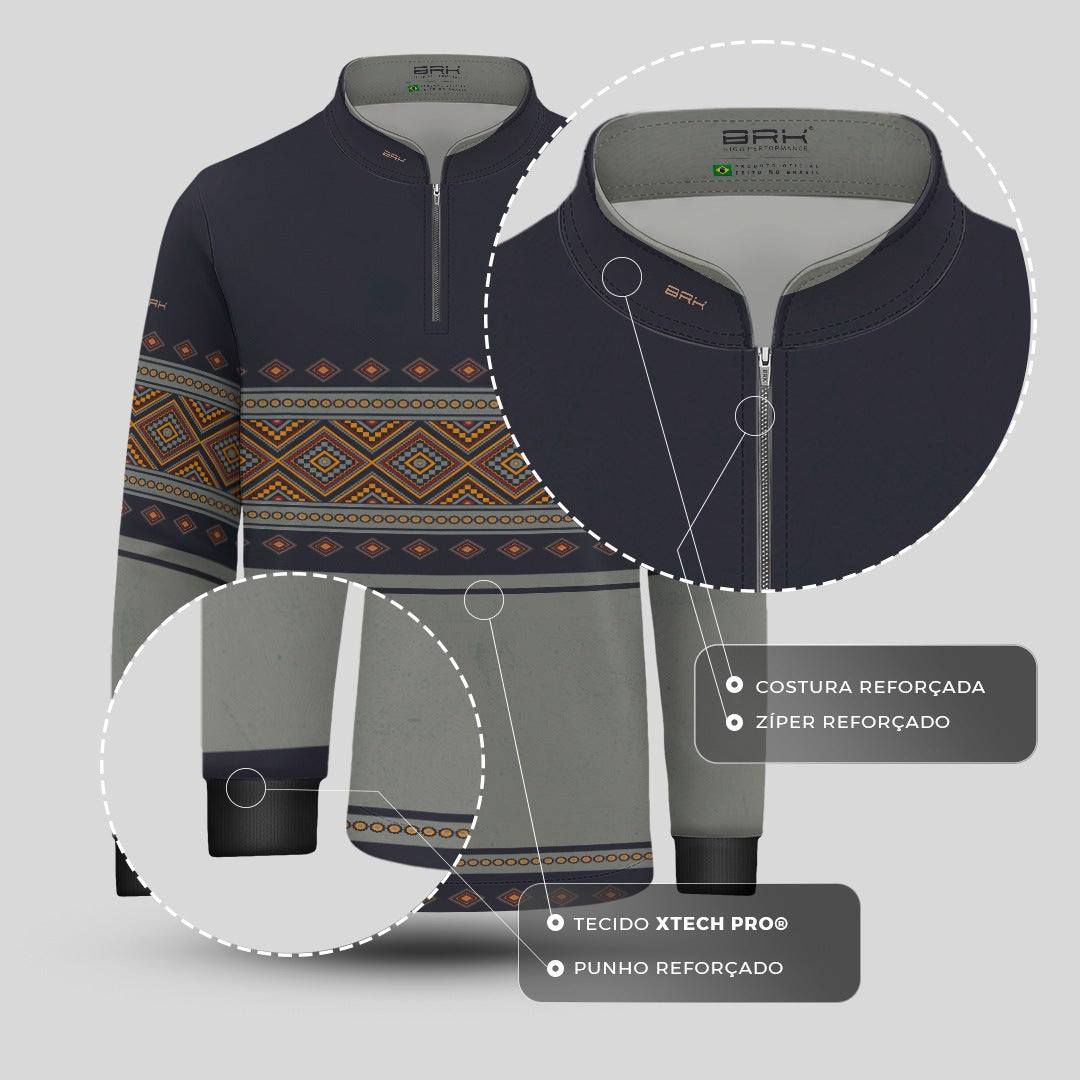 Camisa Infantil Apache Cinza com UV50