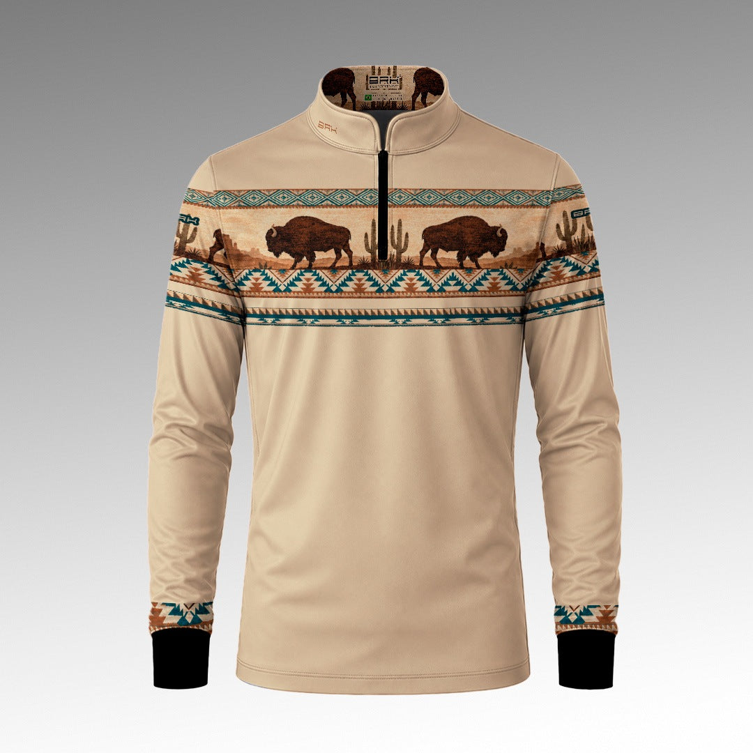 Camisa Búfalos Branco Apache com UV50