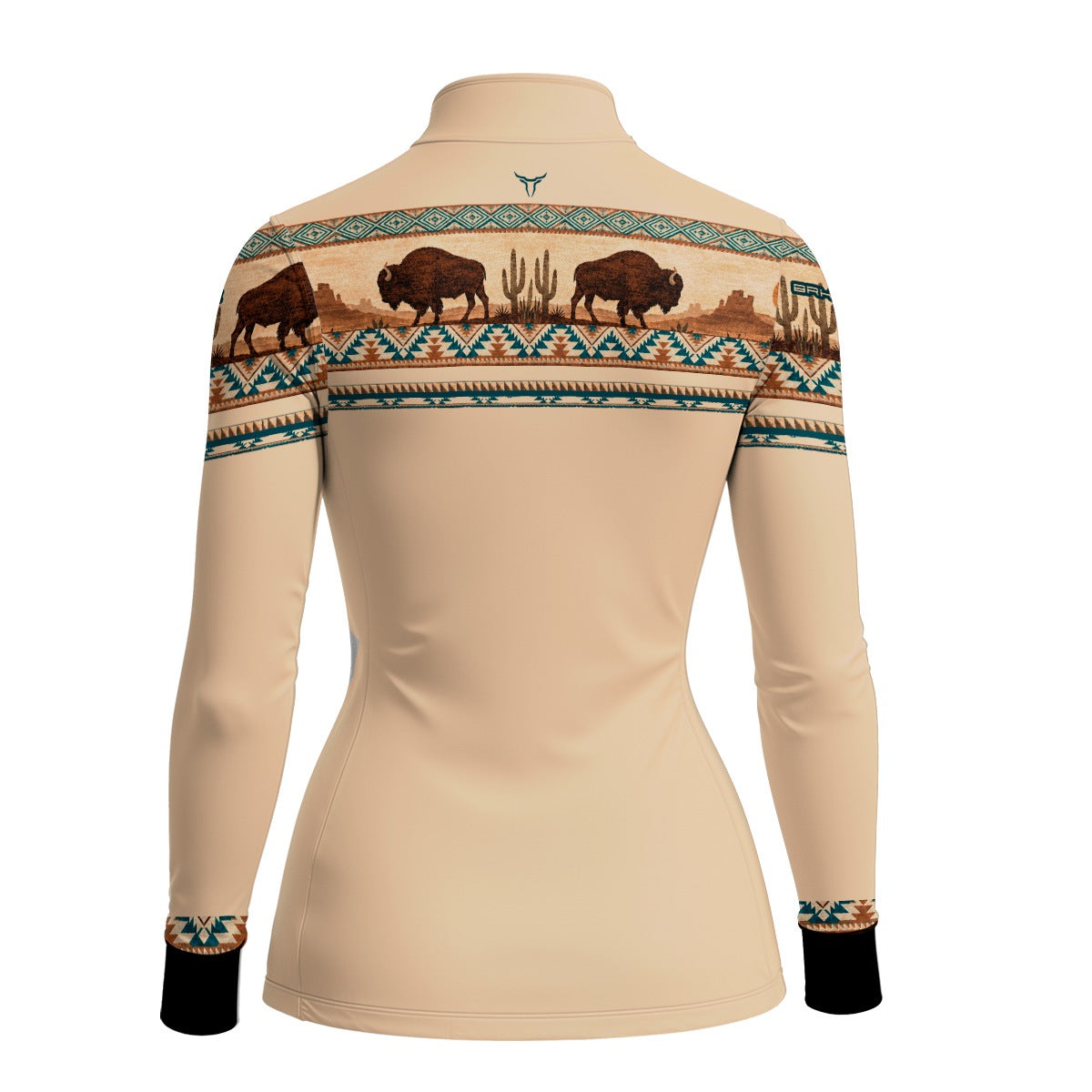Camisa Feminina Búfalos Branco Apache com UV50