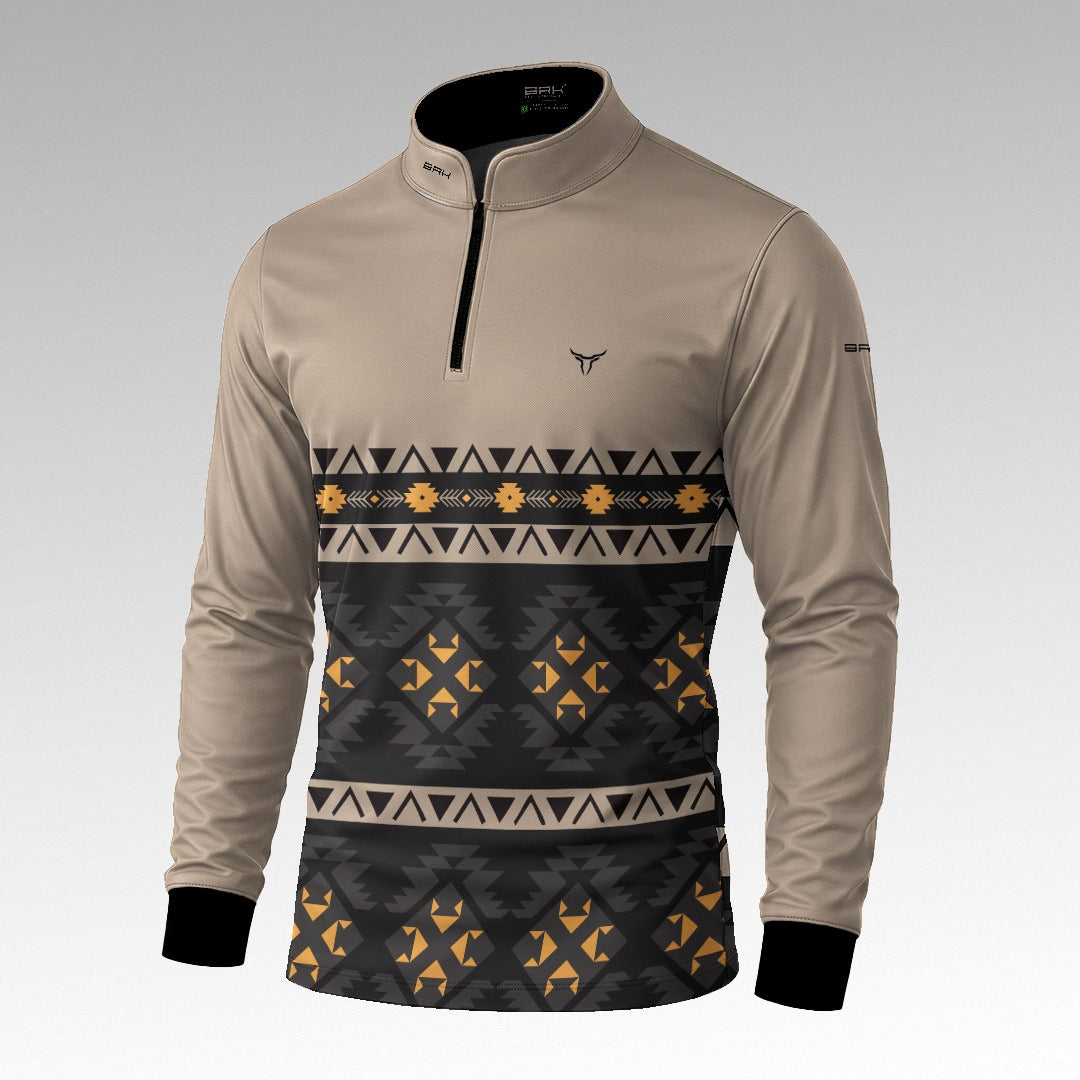 Camisa Apache Cinza Amarelo com UV50