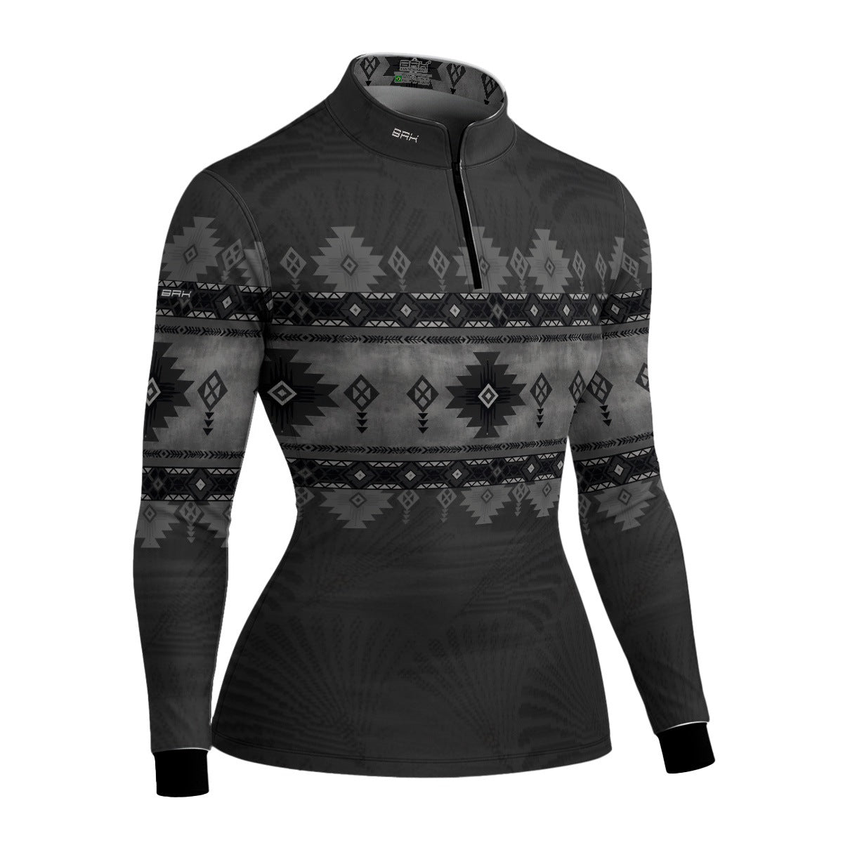 Camisa Feminina Preta Apache Monocromática com UV50