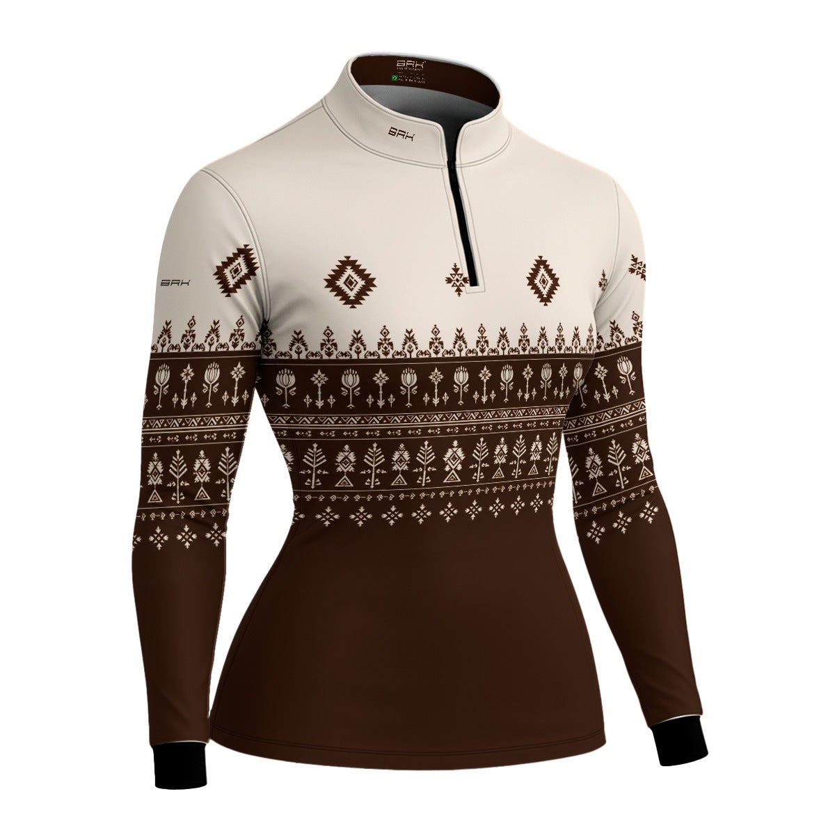 Camisa Feminina Apache Marrom Creme com UV50