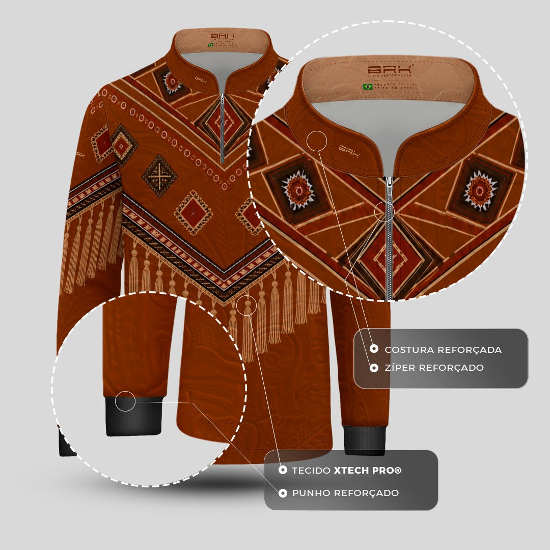 Camisa Infantil Apache Franjas com UV50