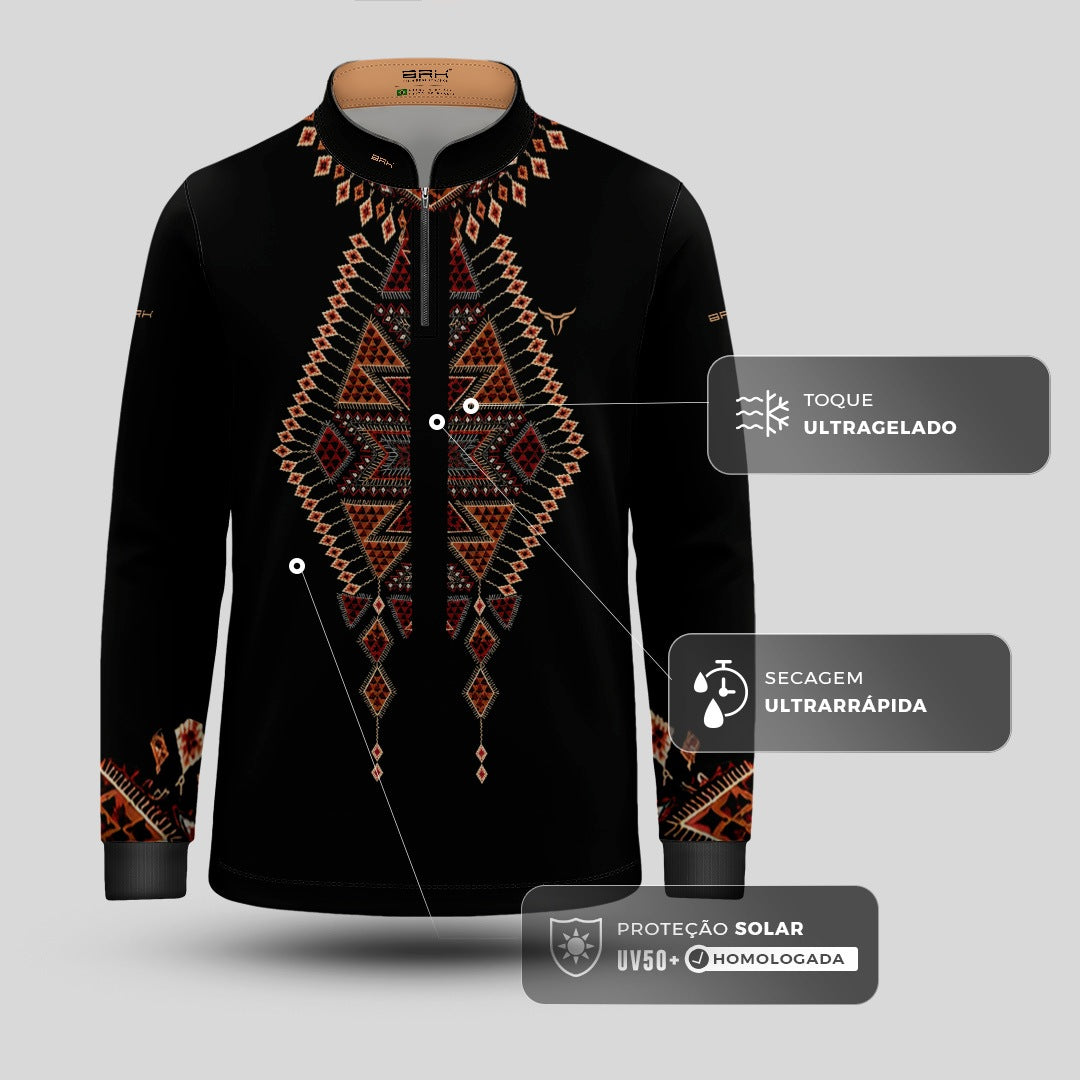 Camisa Infantil Apache Preto com UV50