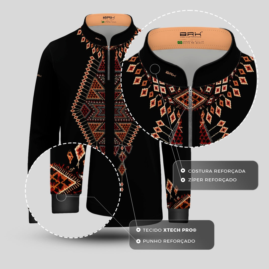 Camisa Infantil Apache Preto com UV50