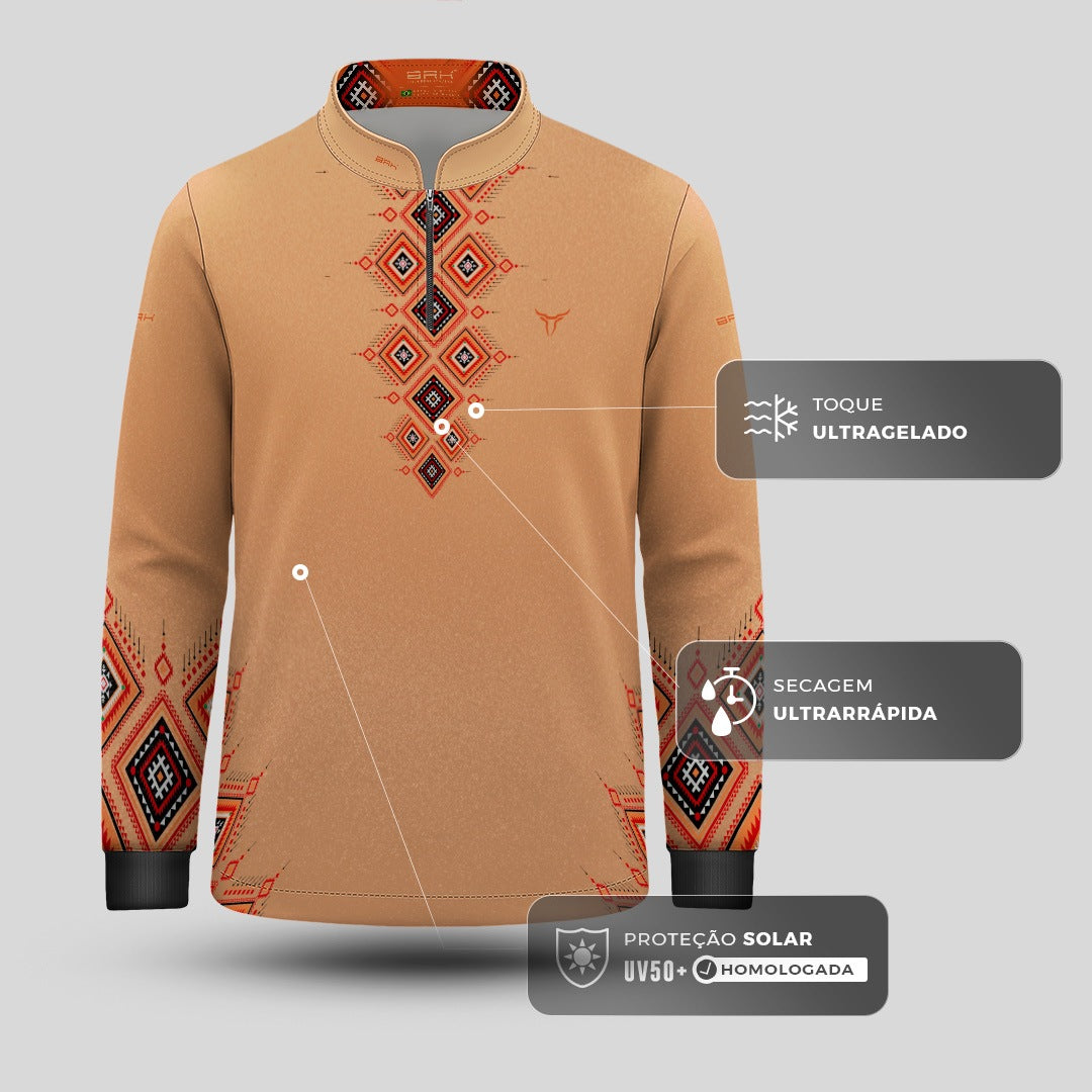Camisa Infantil Apache Vermelha com UV50