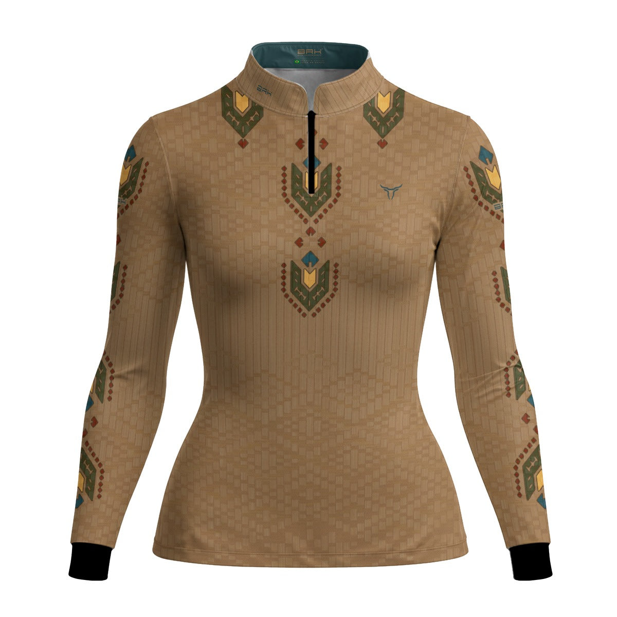 Camisa Feminina Apache Bege Multicolorido com UV50
