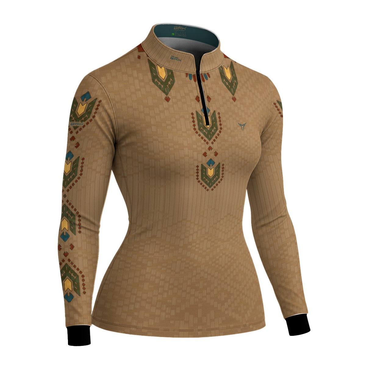 Camisa Feminina Apache Bege Multicolorido com UV50
