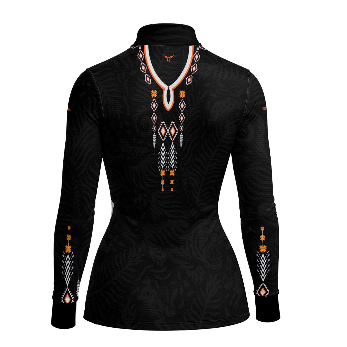 Camisa Feminina Apache Laranja Preta Branco com UV50