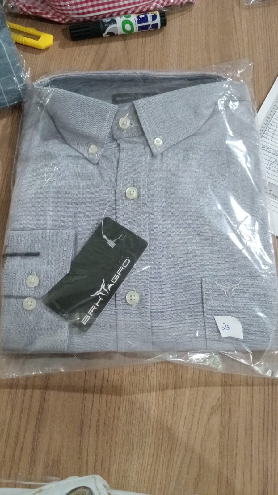 Camisa Country Azul Marinho - Manga Longa - Brk Agro