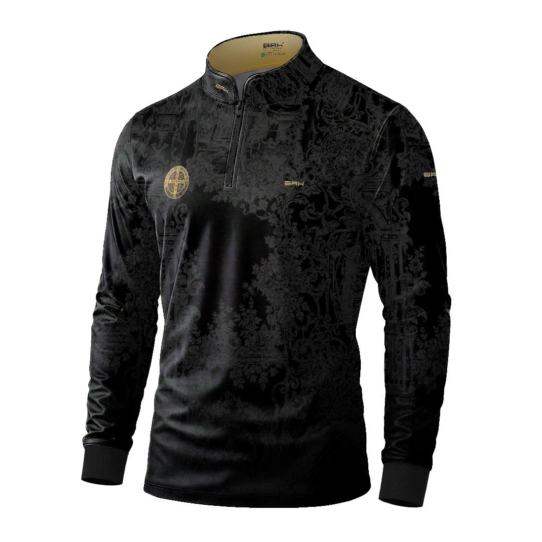 Camisa Agro Brk São Bento Preta Anjos com Proteção UV50+