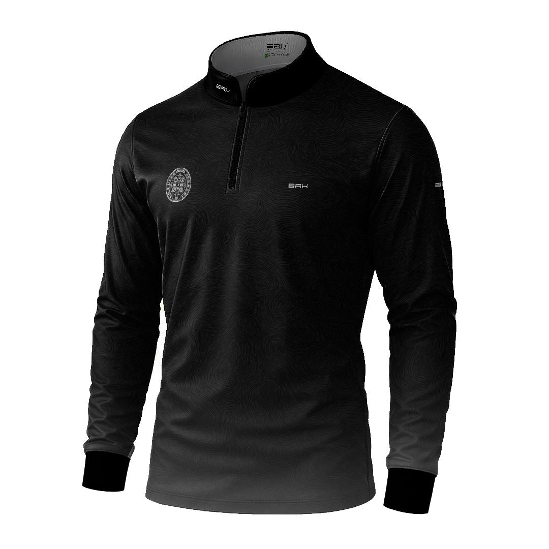 Camisa Agro Brk São Bento Preto e Cinza com Proteção UV50+
