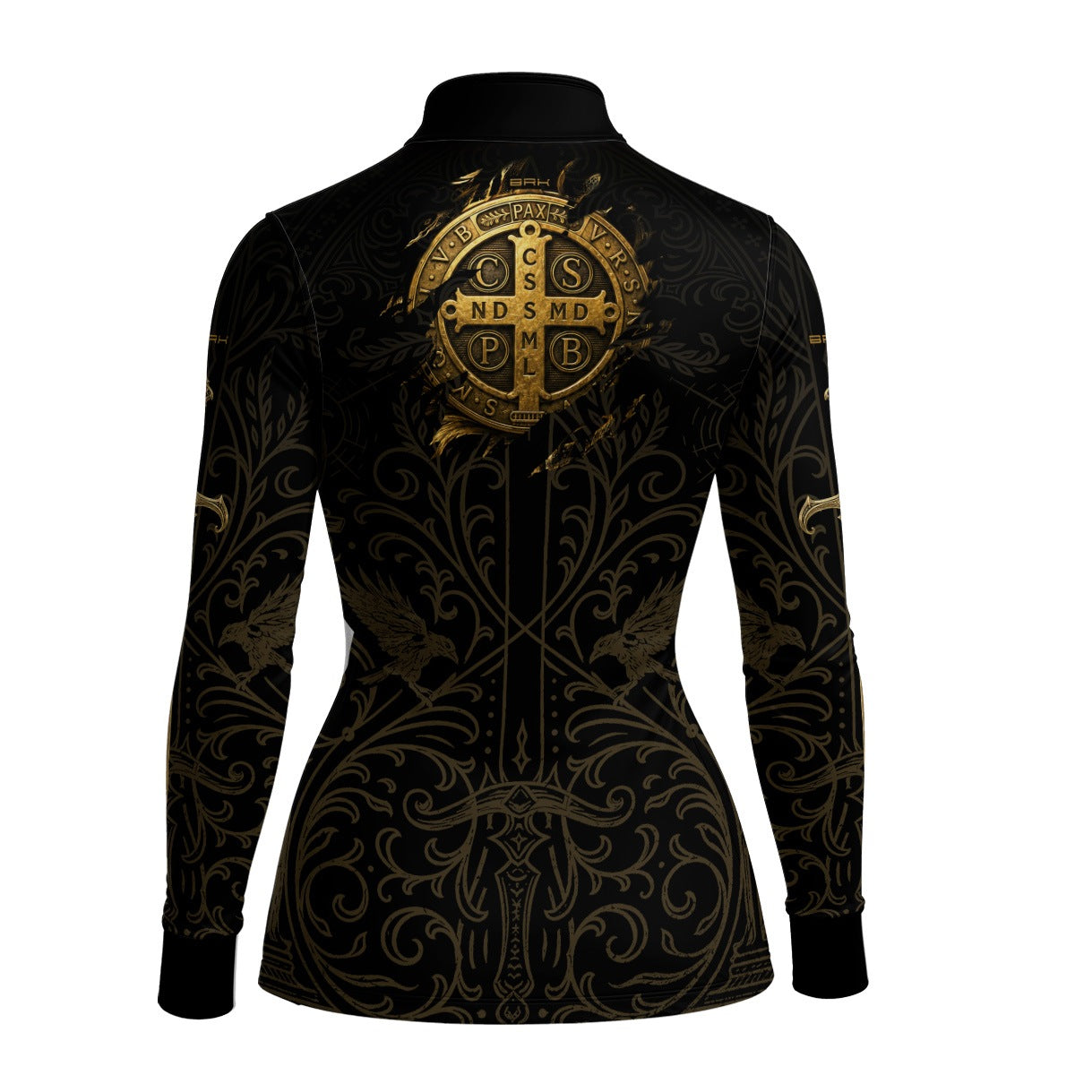 Camisa Agro Feminina Brk São Bento Medalhão Preto com Proteção UV50+