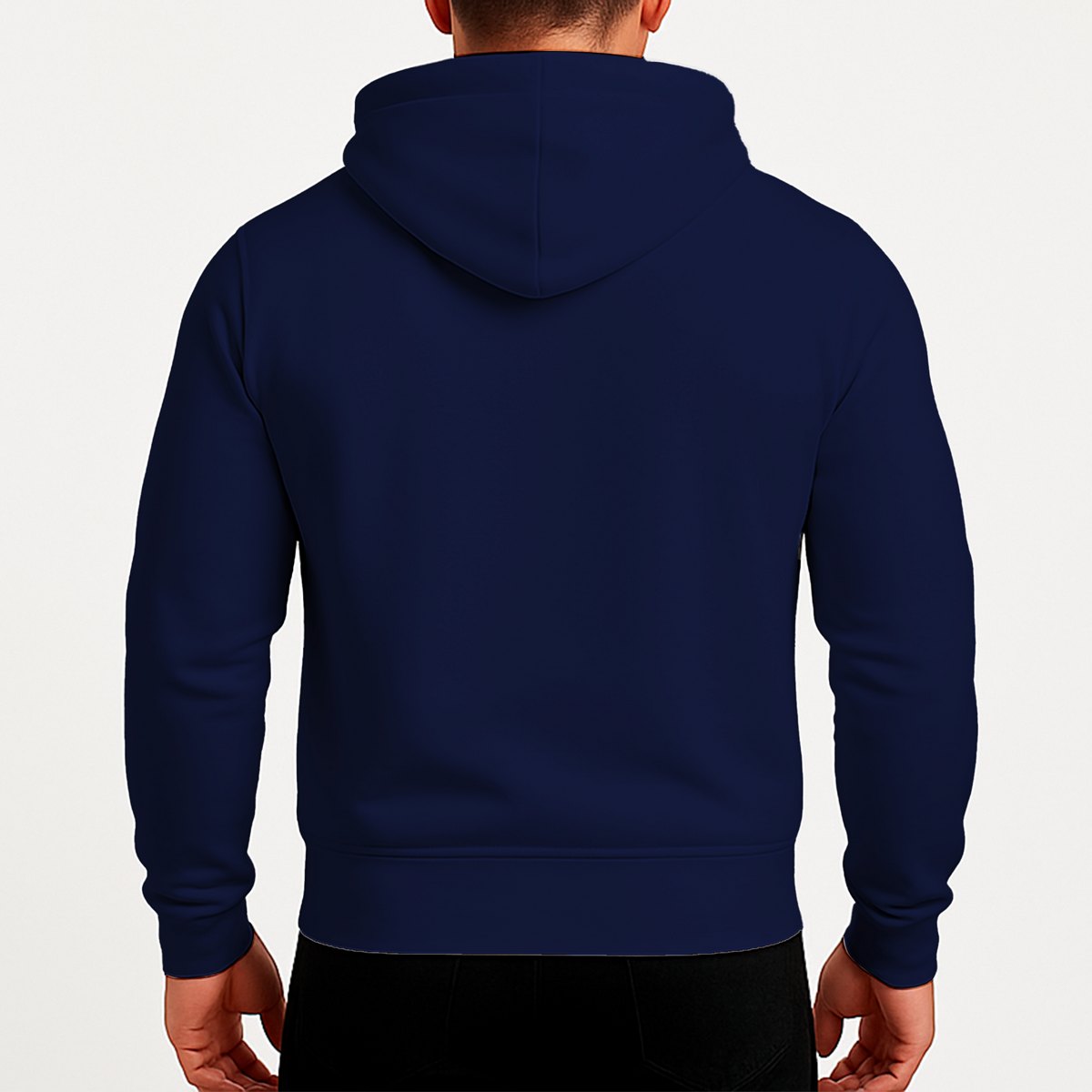 Moletom com Capuz Unissex Brk Minimal Azul Marinho