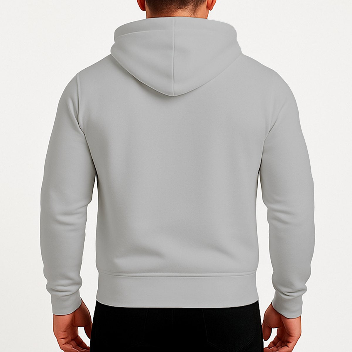 Moletom com Capuz Unissex Brk Minimal Cinza