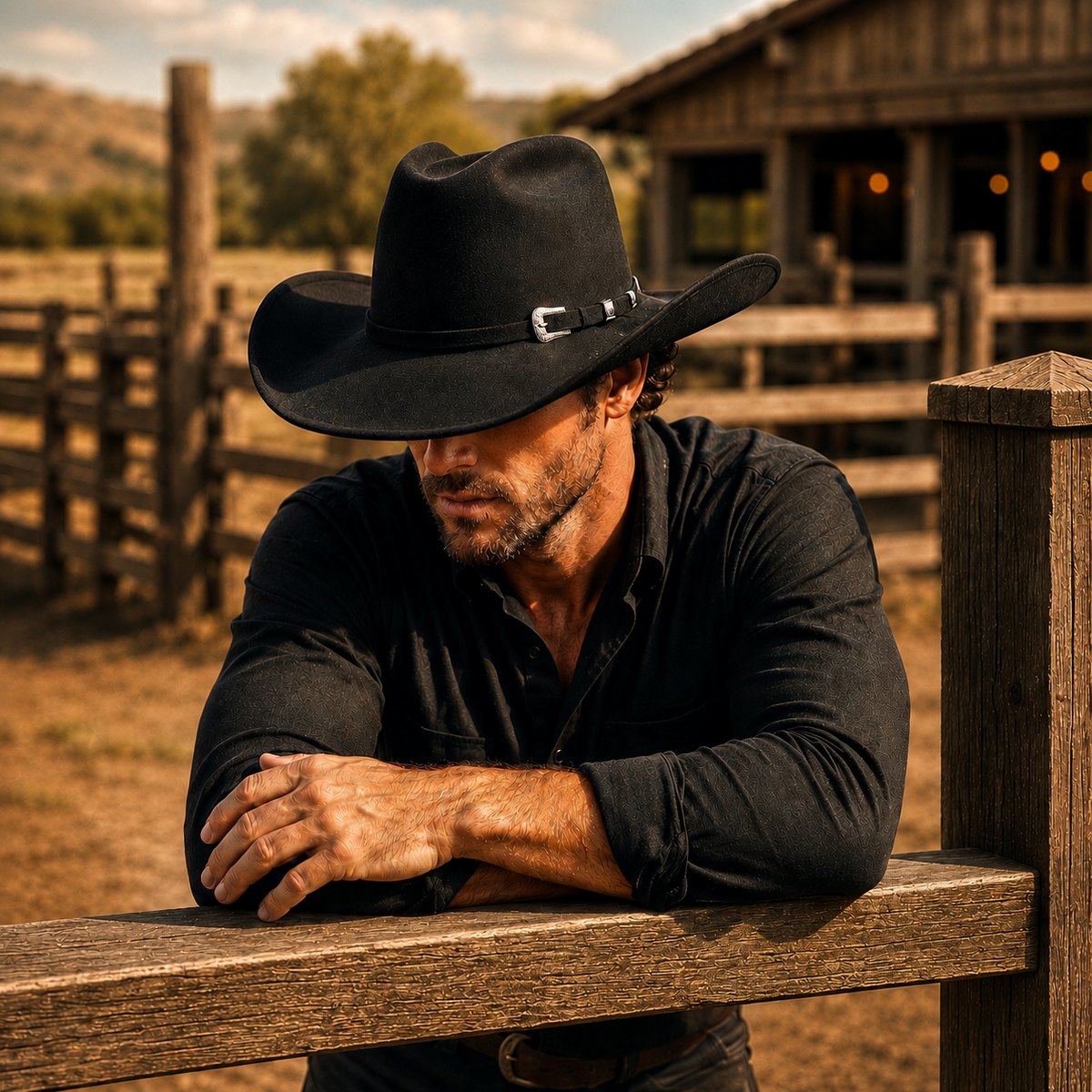 Chapéu American Hat Cattleman Black